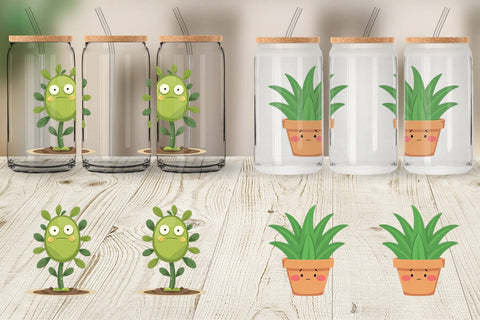 Glass Can Sarcastic Houseplants Sublimation artnoy 