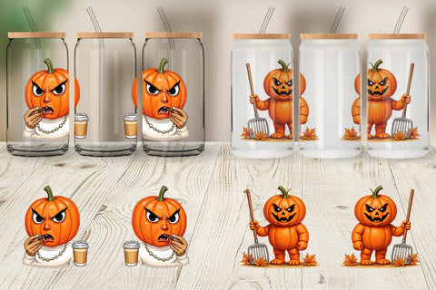 Glass Can Sarcastic Pumpkins Sublimation artnoy 