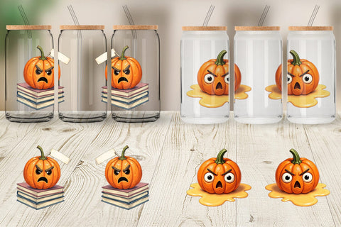 Glass Can Sarcastic Pumpkins Sublimation artnoy 