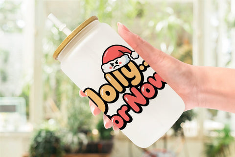 Glass Can Sarcastic Santa Quotes Sublimation artnoy 
