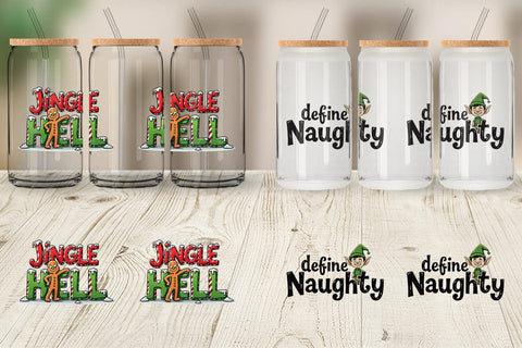 Glass Can Sarcastic Santa's Workshop Quotes Sublimation artnoy 
