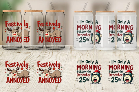 Glass Can Sarcastic Santa's Workshop Quotes Sublimation artnoy 