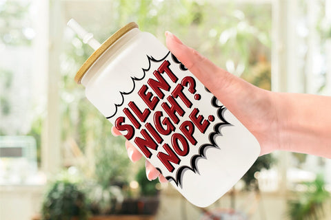 Glass Can Sarcastic Santa's Workshop Quotes Sublimation artnoy 