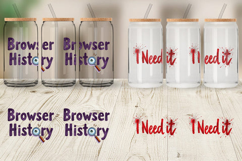 Glass Can Sarcastic Shopper Quote Sublimation artnoy 