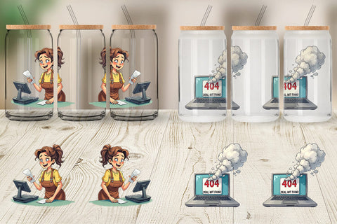 Glass Can Sarcastic Shopper Sublimation artnoy 