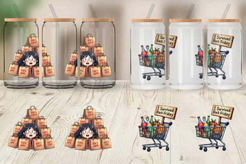 Glass Can Sarcastic Shopper Sublimation artnoy 