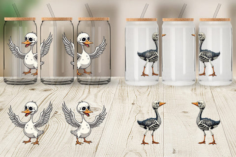 Glass Can Sarcastic Skelegoose Sublimation artnoy 