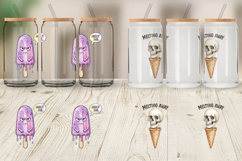 Glass Can Sarcastic Spooky Summer Snacks Sublimation artnoy 