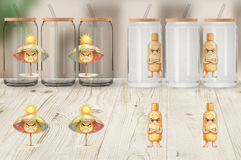 Glass Can Sarcastic Summer Gear Vibes Sublimation artnoy 
