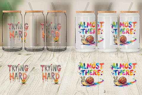 Glass Can Sarcastic Sunshine Cynical Hope Watercolor Sublimation artnoy 