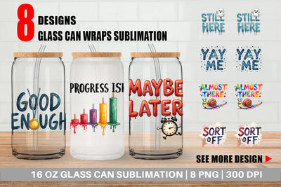 Glass Can Sarcastic Sunshine Cynical Hope Watercolor Sublimation artnoy 
