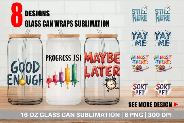 Glass Can Sarcastic Sunshine Cynical Hope Watercolor Sublimation artnoy 