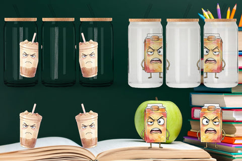 Glass Can Sarcastic Teacher Snack Watercolor Sublimation artnoy 