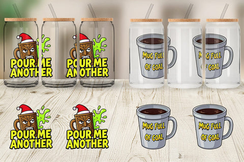 Glass Can Sarcastic Tiki Holiday Cocktail Quotes Sublimation artnoy 