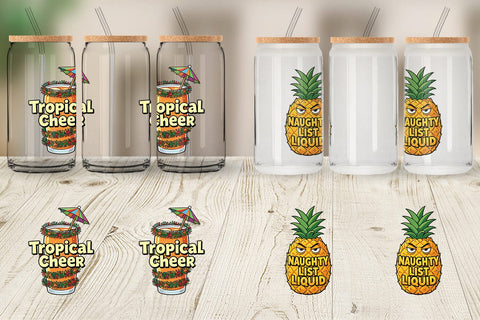 Glass Can Sarcastic Tiki Holiday Cocktail Quotes Sublimation artnoy 