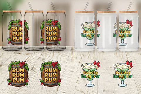 Glass Can Sarcastic Tiki Holiday Cocktail Quotes Sublimation artnoy 