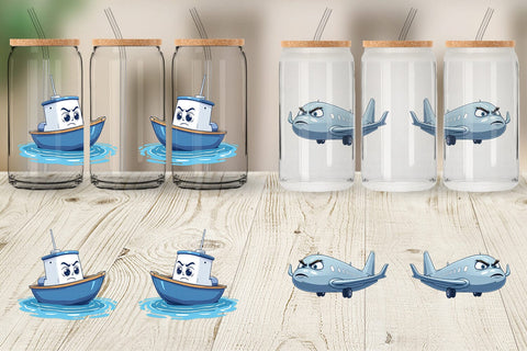 Glass Can Sarcastic Transport Squad Sublimation artnoy 