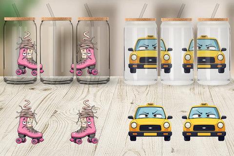 Glass Can Sarcastic Transport Squad Sublimation artnoy 