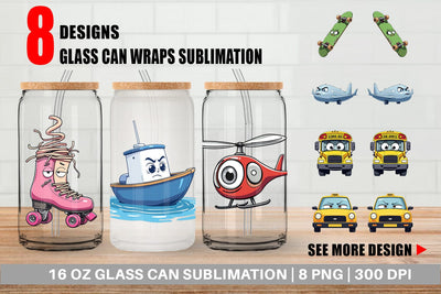 Glass Can Sarcastic Transport Squad Sublimation artnoy 