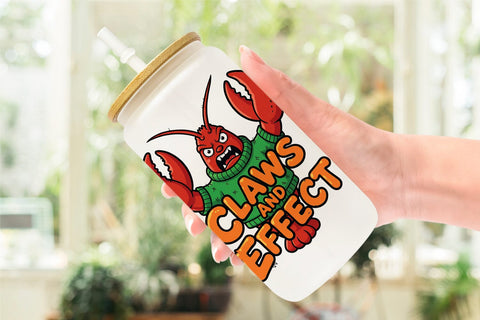 Glass Can Sarcastic Tropical Animal Christmas Quotes Sublimation artnoy 