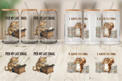 Glass Can Sarcastic Work Burnout Vintage Sublimation artnoy 
