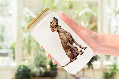 Glass Can Sass & Side-Eye Judgmental Dog Sublimation artnoy 