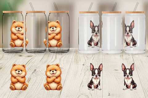 Glass Can Sass & Side-Eye Judgmental Dog Sublimation artnoy 