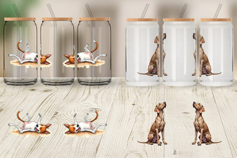 Glass Can Sass & Side-Eye Judgmental Dog Sublimation artnoy 