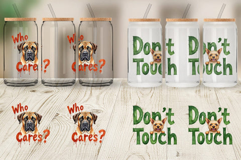 Glass Can Sassy Attitude Ugly Cute Dog Quotes Sublimation artnoy 