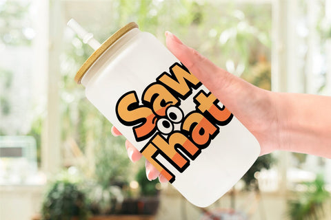 Glass Can Sassy Elf Quote Sublimation artnoy 