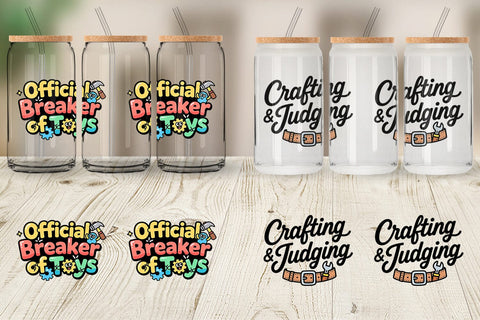 Glass Can Sassy Elf Quote Sublimation artnoy 