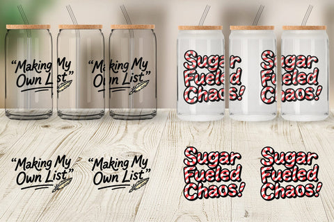 Glass Can Sassy Elf Quote Sublimation artnoy 