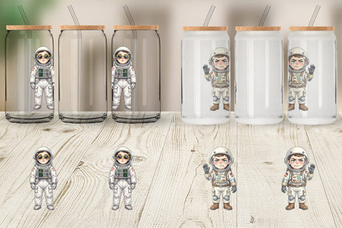 Glass Can Sassy Introvert Astronaut Sublimation artnoy 
