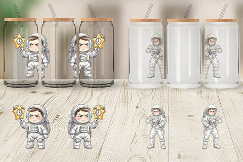 Glass Can Sassy Introvert Astronaut Sublimation artnoy 