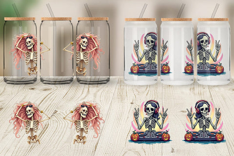 Glass Can Sassy Lady Bones Sublimation artnoy 