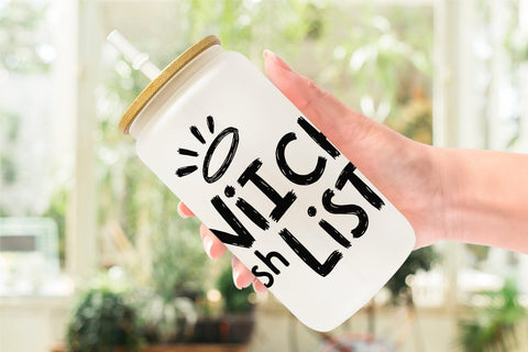 Glass Can Sassy Reindeer Games Sublimation artnoy 