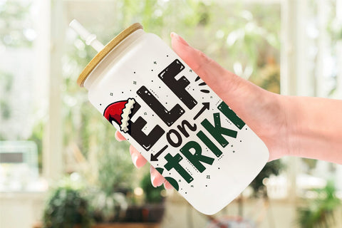 Glass Can Sassy Santa's Sayings Sarcastic Christmas Quotes Sublimation artnoy 