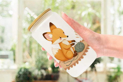 Glass Can Scandinavian Christmas Sublimation artnoy 