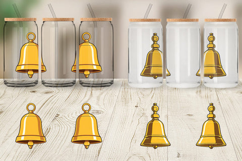 Glass Can School Bell Sublimation artnoy 