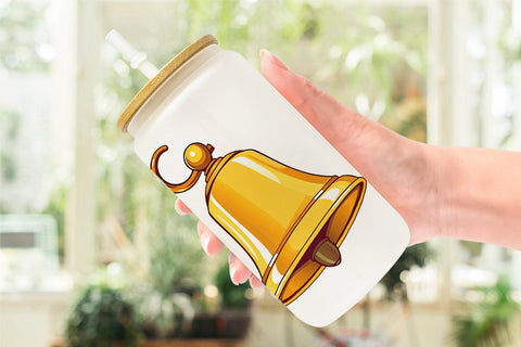 Glass Can School Bell Sublimation artnoy 