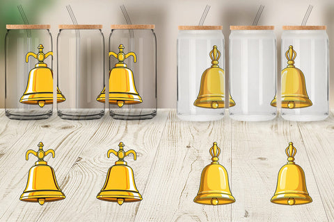 Glass Can School Bell Sublimation artnoy 