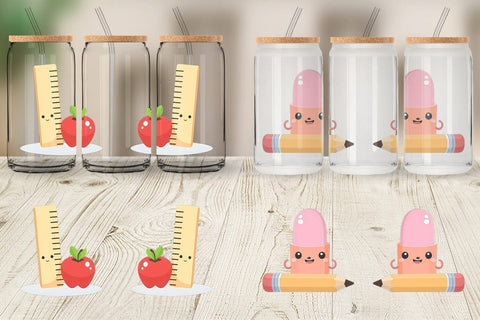 Glass Can School Buddies Sublimation artnoy 