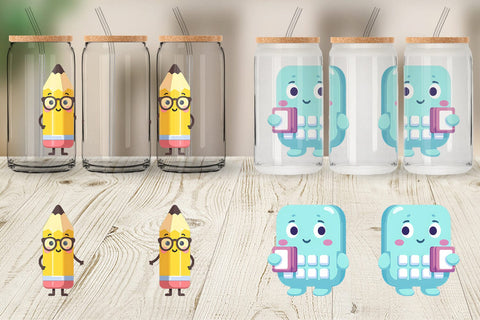 Glass Can School Buddies Sublimation artnoy 