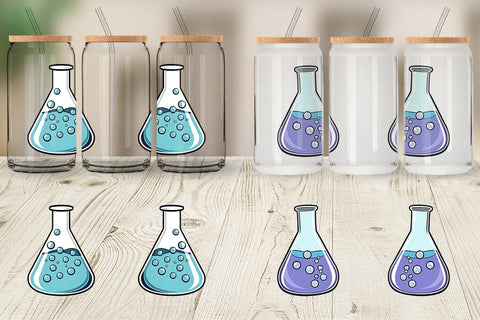 Glass Can Science Beaker Sublimation artnoy 
