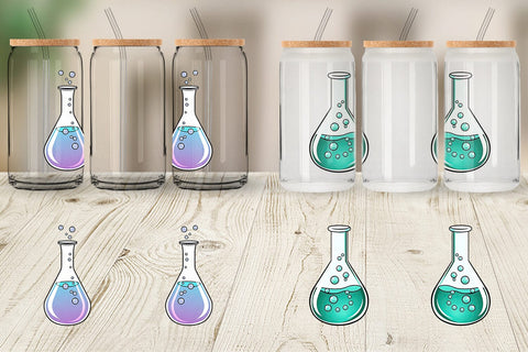 Glass Can Science Beaker Sublimation artnoy 