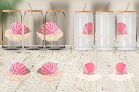 Glass Can Seashell Sublimation artnoy 