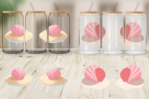 Glass Can Seashell Sublimation artnoy 