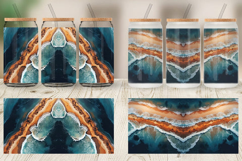 Glass Can Seashore Sublimation artnoy 