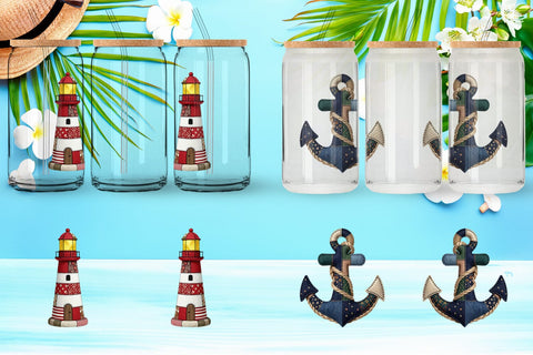 Glass Can Seaside Quilted Beach Sublimation artnoy 