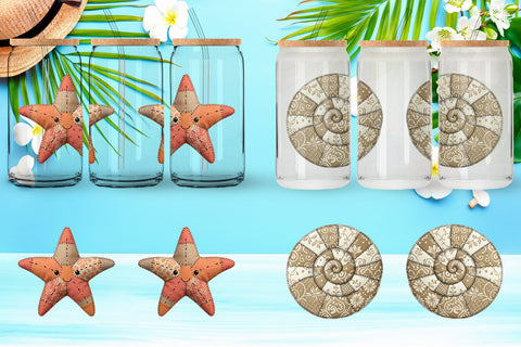 Glass Can Seaside Quilted Beach Sublimation artnoy 